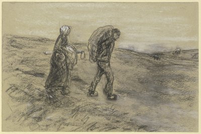 Worker Returning from Fieldwork with His Wife by Max Liebermann