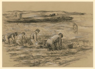 Potato Diggers in Zandvoort by Max Liebermann