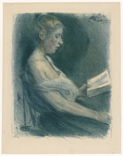 Reading Girl by Max Liebermann