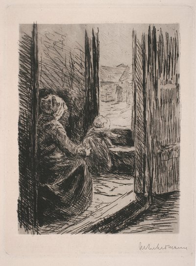 Mother and Child by Max Liebermann