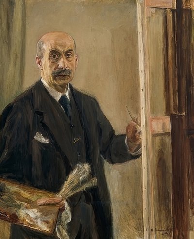 Self-Portrait at the Easel by Max Liebermann