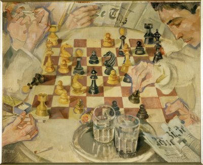 The Chess Players by Max Oppenheimer