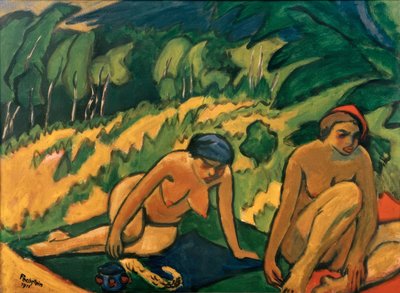 Frauen im Grünen von Max Pechstein