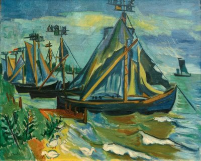 Keitel Barges in Nidden by Max Pechstein