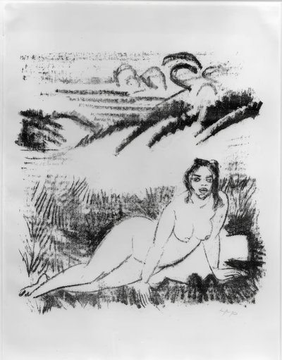 Reclining Nude by Max Pechstein