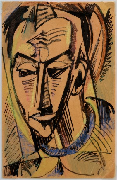 Male Head by Max Pechstein
