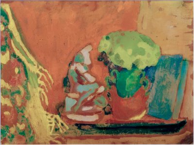 Still Life with Porcelain Figure by Max Pechstein