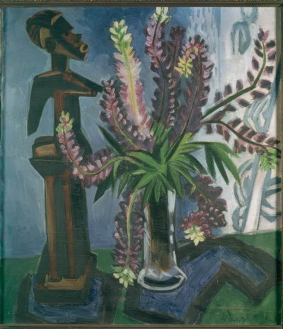 South Sea Figure and Flowers by Max Pechstein