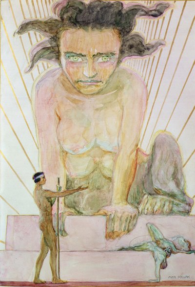 Oedipus and the Sphinx by Max Pollak