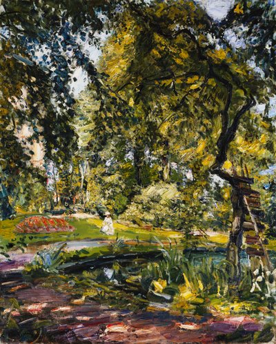 Garden in Godrammstein with a Twisted Tree and Pond, 1910 by Max Slevogt