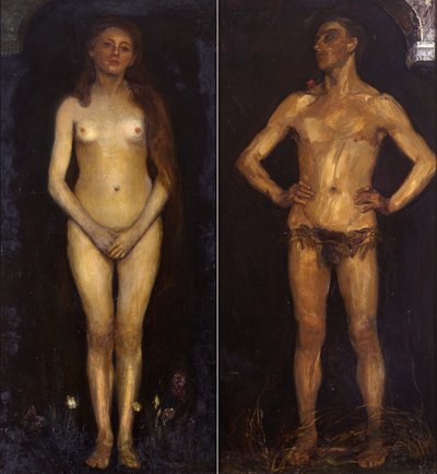 Human Couple (Homo-Sapiens Panels) by Max Slevogt