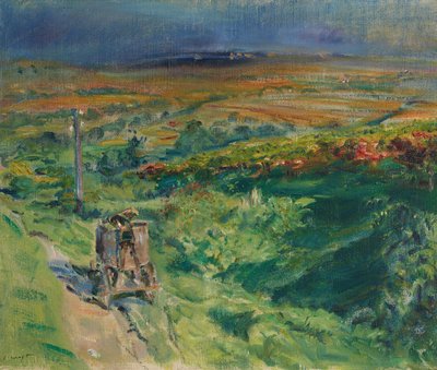 Palatine Landscape with a Vat of Wine by Max Slevogt