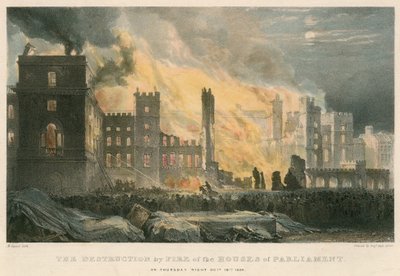The Destruction by Fire of the Houses of Parliament on Thursday Night, 16 October 1834 by Maxim Gauci