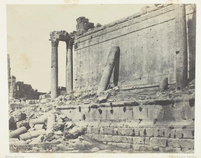 Baalbeck (Heliopolis), Temple of Jupiter, Eastern Facade; Syria by Maxime Du Camp