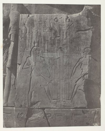 Gournah, Sculptures of the Throne of the Colossi; Thebes by Maxime Du Camp