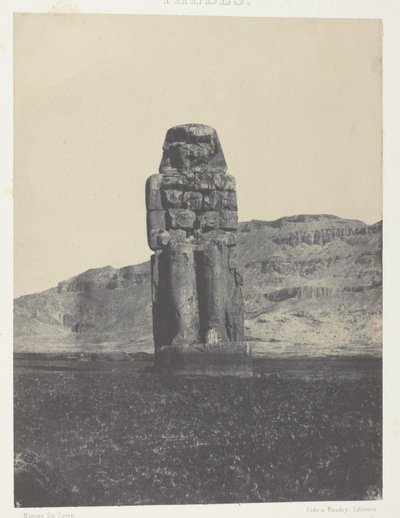 Gournah, Statue of Memnon; Thebes by Maxime Du Camp