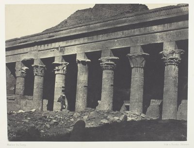 Grand Temple of Isis at Philae, Oriental Gallery; Nubia, plate 73 from the album "Egypt, Nubia, Palestine and Syria" (1852) by Maxime Du Camp