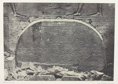 Grand Temple of Isis at Philae, Proscynema (Act of Adoration); Nubia, plate 75 from the album "Egypt, Nubia, Palestine and Syria" (1852) by Maxime Du Camp