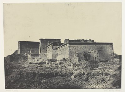 Grand Temple of Isis at Philae, General View Taken from the North; Nubia, plate 80 from the album "Egypt, Nubia, Palestine and Syria" (1852) by Maxime Du Camp