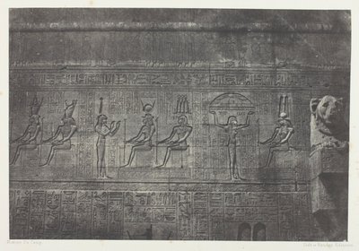 Grand Temple of Dendera (Teutyres), Sculptures of the Rear Facade; Upper Egypt, plate 20 from the album "Egypt, Nubia, Palestine and Syria" (1852) by Maxime Du Camp