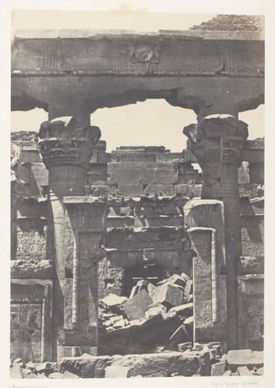 Kalabscheh, Gate of the Pronaos; Nubia by Maxime Du Camp