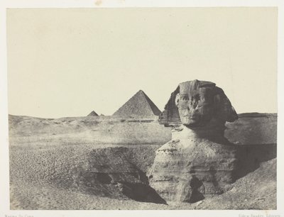 The Sphinx Seen from the Front, Middle Egypt by Maxime Du Camp