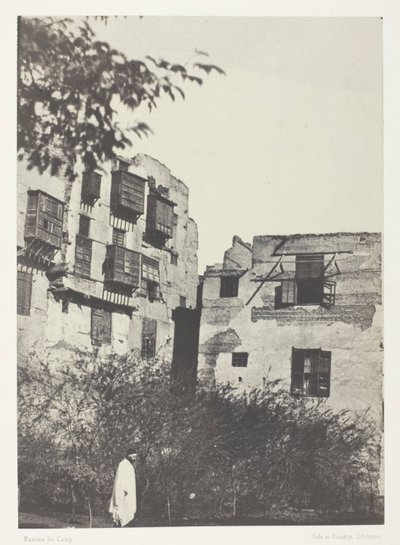 House and Garden in the Frank Quarter, Cairo by Maxime Du Camp