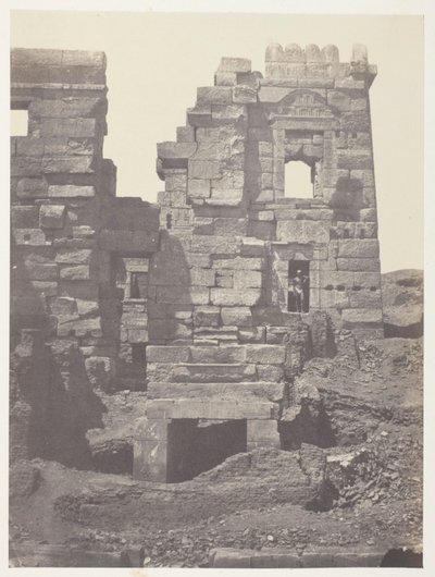 Medinet-Habou, Northern Facade of the Gynaeceum of Ramses-Miamun; Thebes by Maxime Du Camp