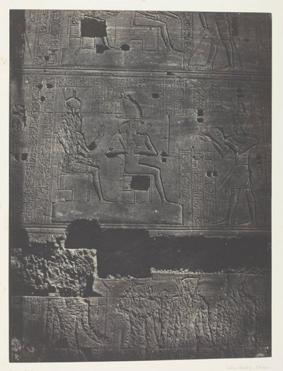 Western Wall, Great Temple of Isis at Philae; Nubia, plate 78 from the album "Egypt, Nubia, Palestine and Syria" (1852) by Maxime Du Camp