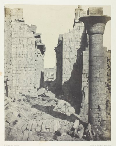 Palace of Karnak, Court of Bubastites and Main Entrance of the Hypostyle Hall; Thebes by Maxime Du Camp