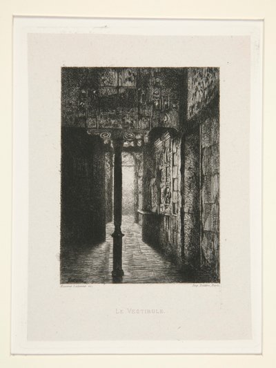 The Vestibule, pl. 3 from the Suite Chez Victor Hugo by Maxime Lalanne