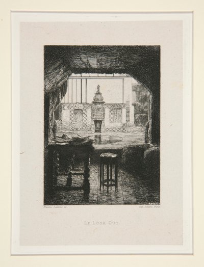 The Lookout, Plate 10 from the Suite Chez Victor Hugo by Maxime Lalanne
