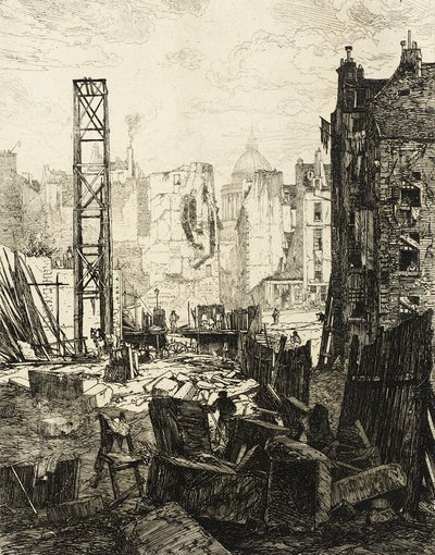 Construction of Boulevard Saint-Germain by Maxime Lalanne