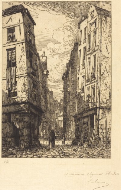 Rue des Marmousets (Quartier de la Cité, old Paris) by Maxime Lalanne