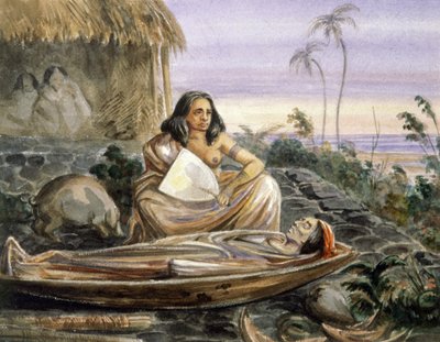 Funeral vigil in Oceania by Maximilien Radiguet