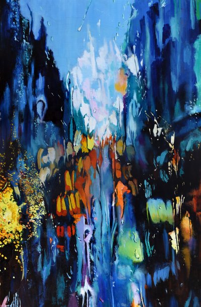 Abstract City Lights by Maxine Shore