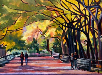 Golden Autumn Path by Maxine Shore