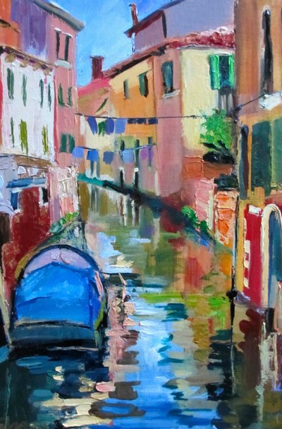Venice Canal Reflections by Maxine Shore
