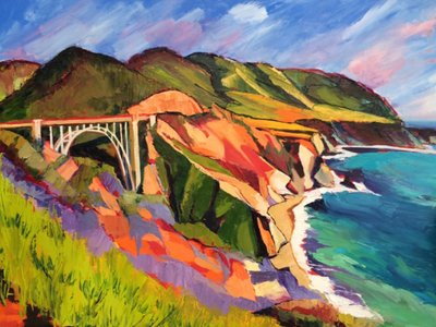 Vibrant Coastal Bridge by Maxine Shore