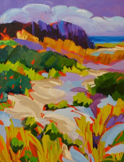 Vibrant Coastal Landscape by Maxine Shore
