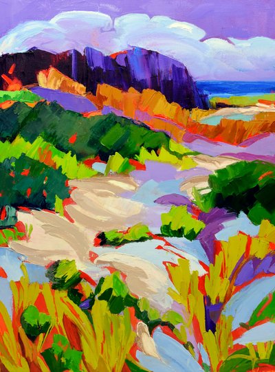 Vibrant Coastal Landscape by Maxine Shore