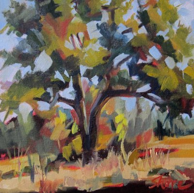 Vibrant Forest Tree by Maxine Shore