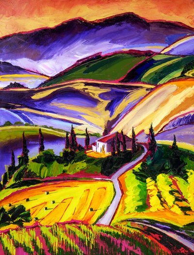 Vibrant Tuscan Landscape by Maxine Shore