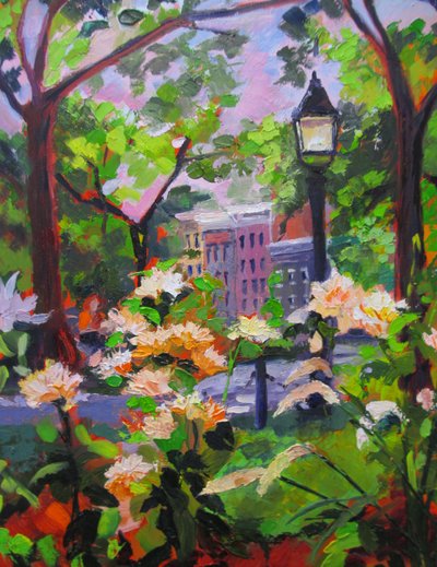 Vibrant Urban Garden by Maxine Shore