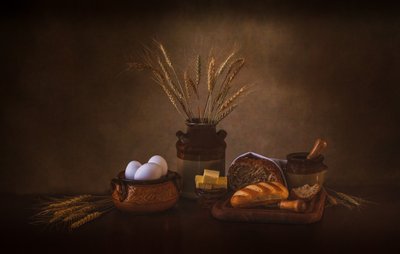 Golden Harvest Still Life by May G