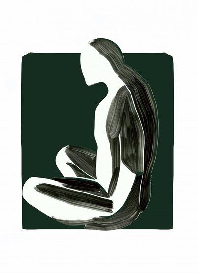 Quiet Seated Figure by May Hilma
