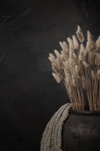 Bunny Tails Dark Vase by Mayra Pama