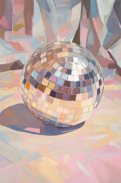 Pastel Disco Ball by Melloi Art Prints