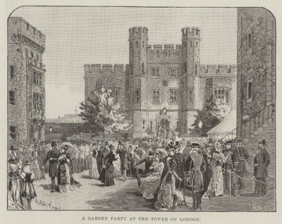 A Garden Party at the Tower of London by Melton Prior