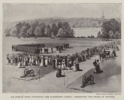 Sir Evelyn Wood Inspecting the Sandhurst Cadets, Presenting the Sword of Honour by Melton Prior